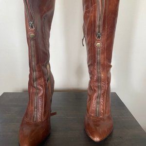 Vero Cuoio, High heel, Zipper detail Tall boots, size EURO 38.5, US 8